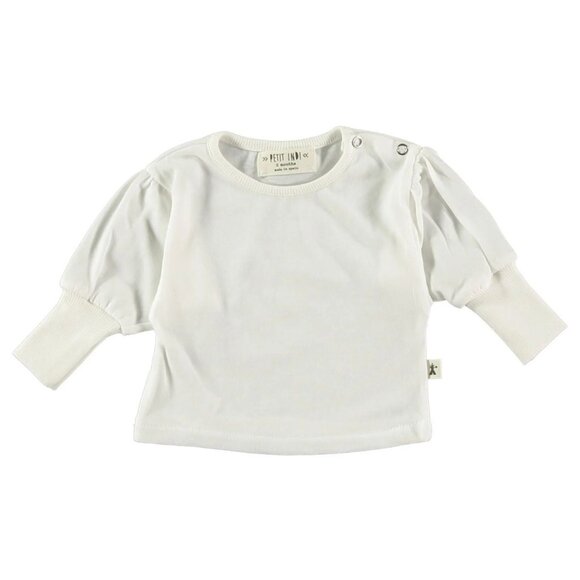 Petit Indi Organic Cotton Baby Long Sleeve Top Shoulder Straps 12 Months NWT - Picture 1 of 4